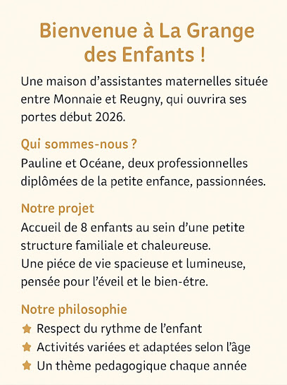 La Grange Des Enfants Mam, Assistante Maternelle à Reugny